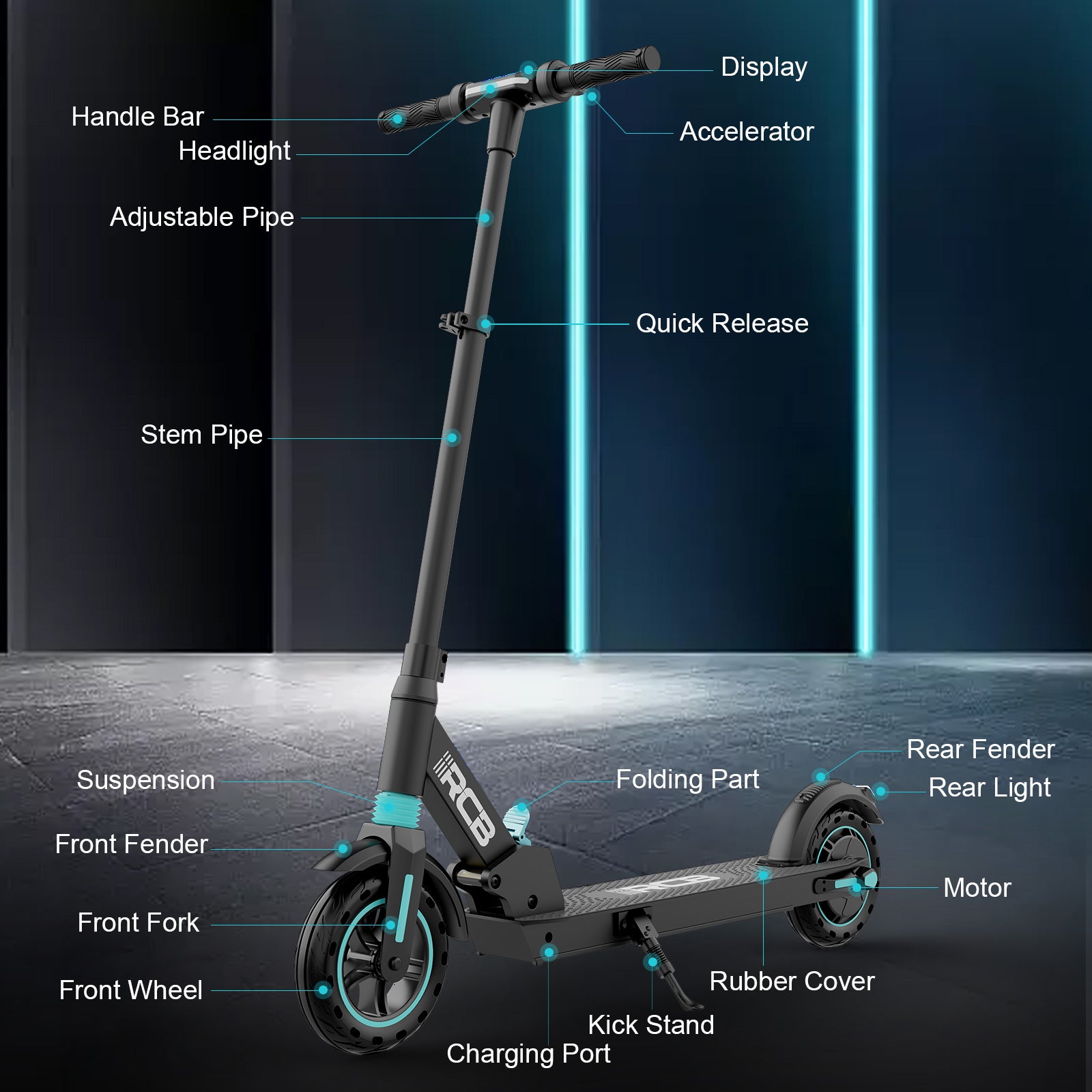 RCB R13 Electric Scooter for Adult