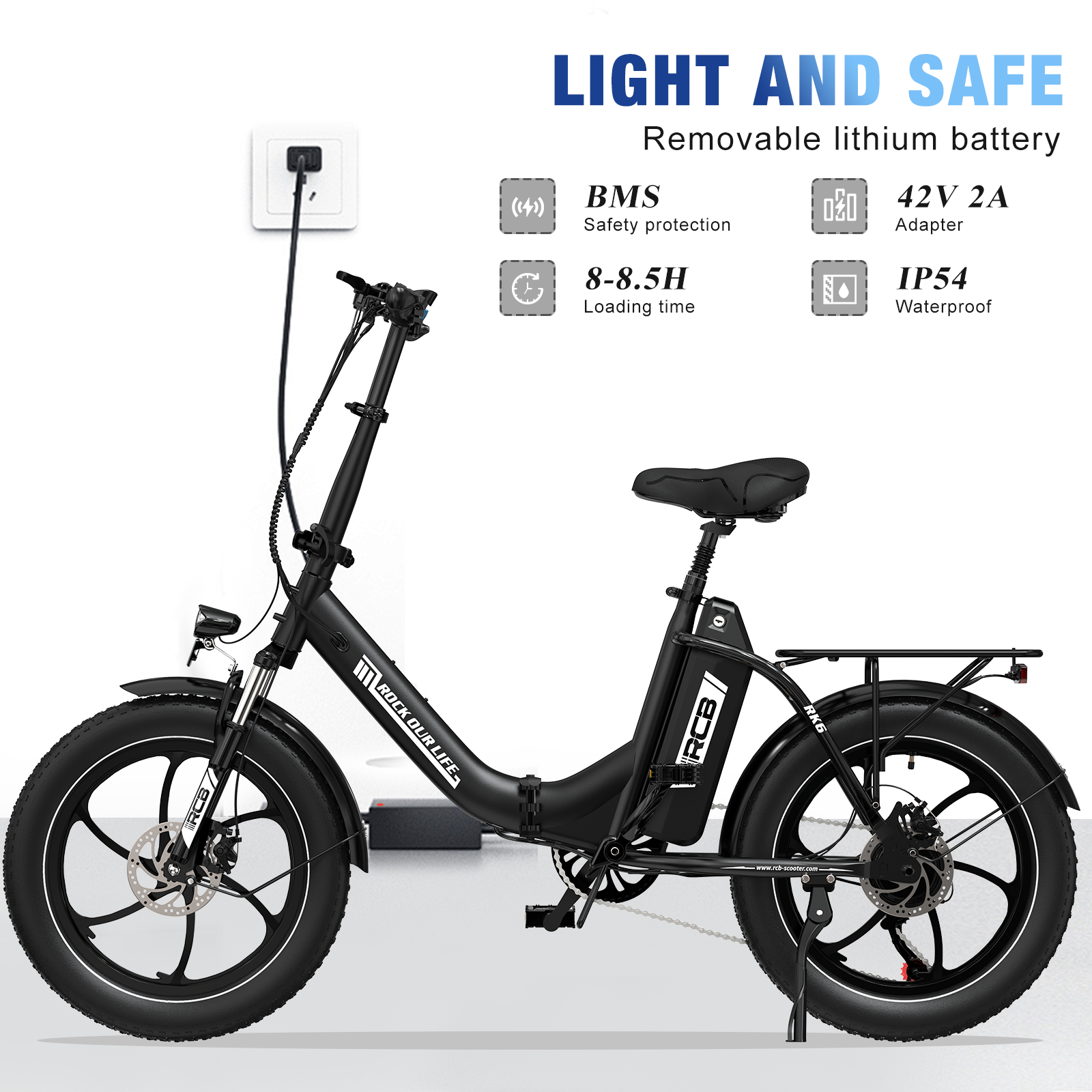 RCB RK6 Fat Tire Folding Electric Bicycle(RCB E BIKE)