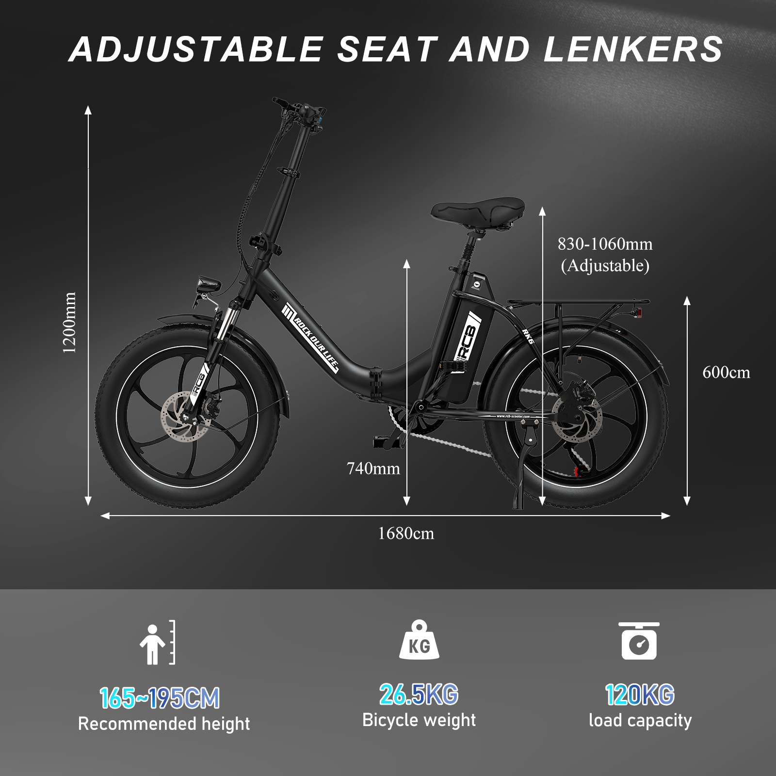 RCB RK6 Fat Tire Folding Electric Bicycle(RCB E BIKE)