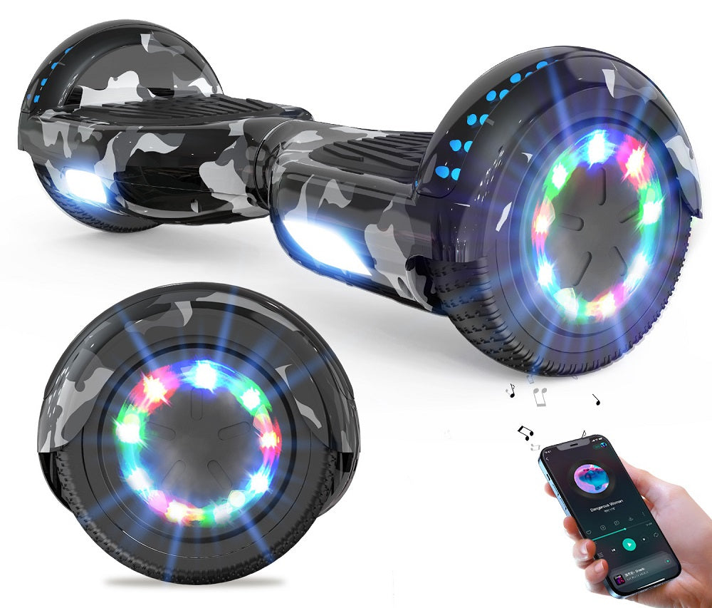 RCB JD6 Hoverboards 6,5 Zoll Skateboard Kinder (Kommt mit fünffarbigen LED-Leuchten)